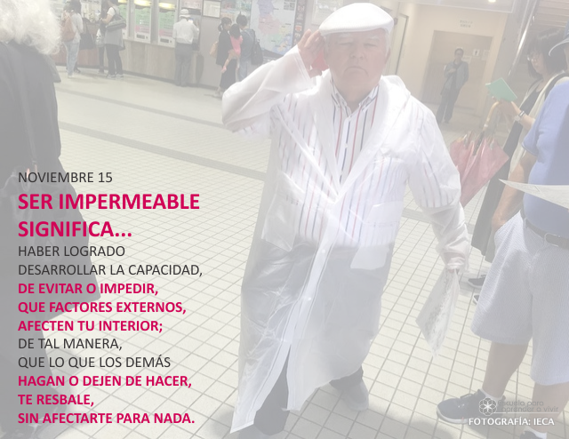 Ser impermeable significa...